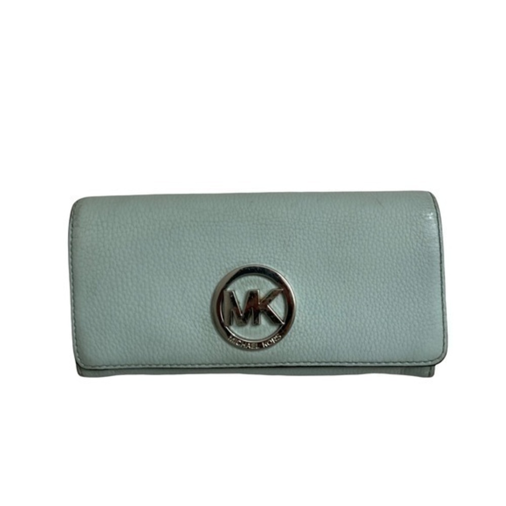 Michael kors light blue green wallet